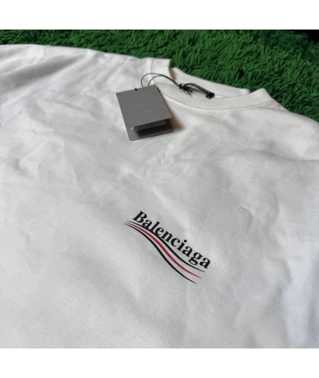 BALENCIAGA Белая футболка, фото 5