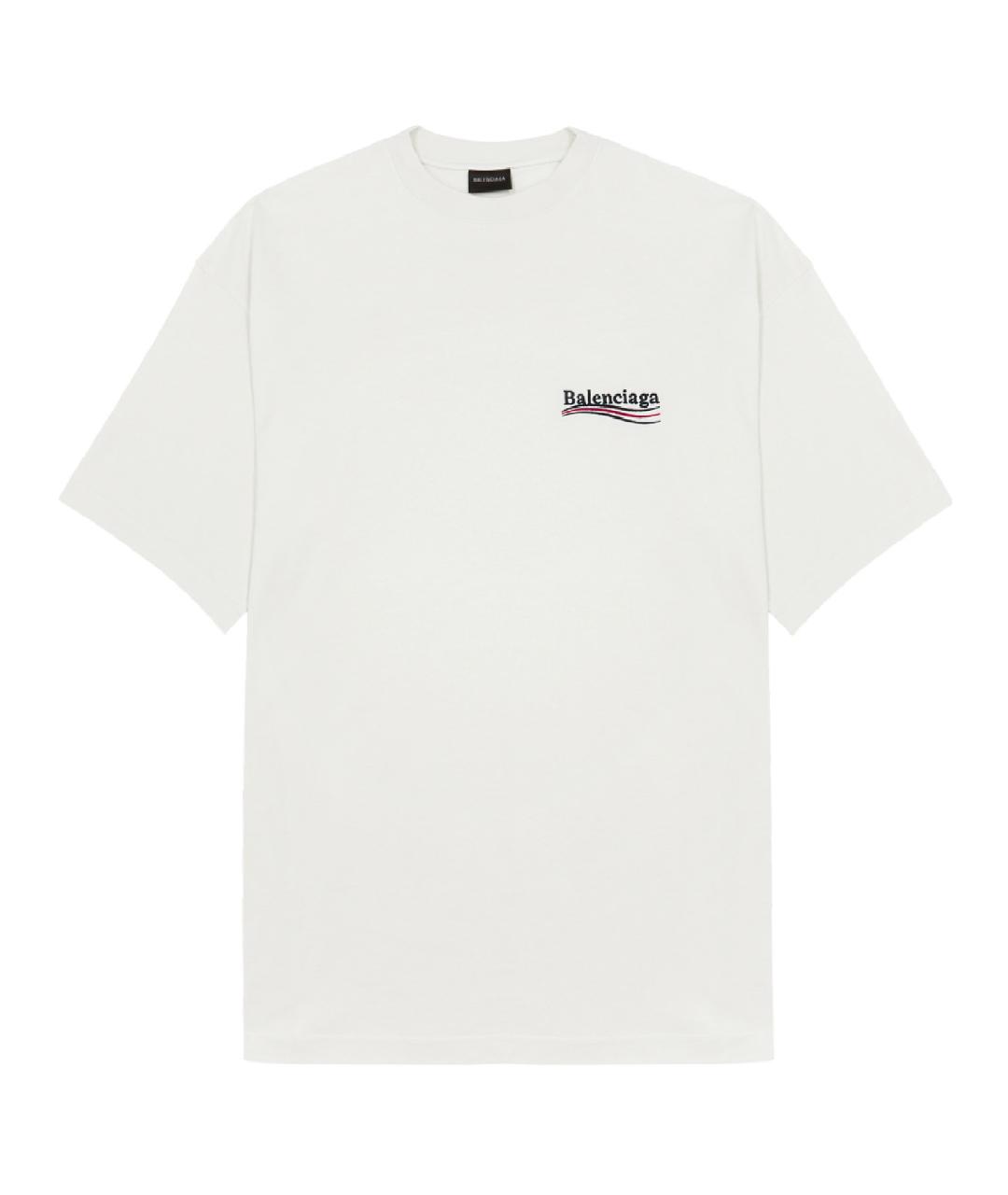 BALENCIAGA Белая футболка, фото 1