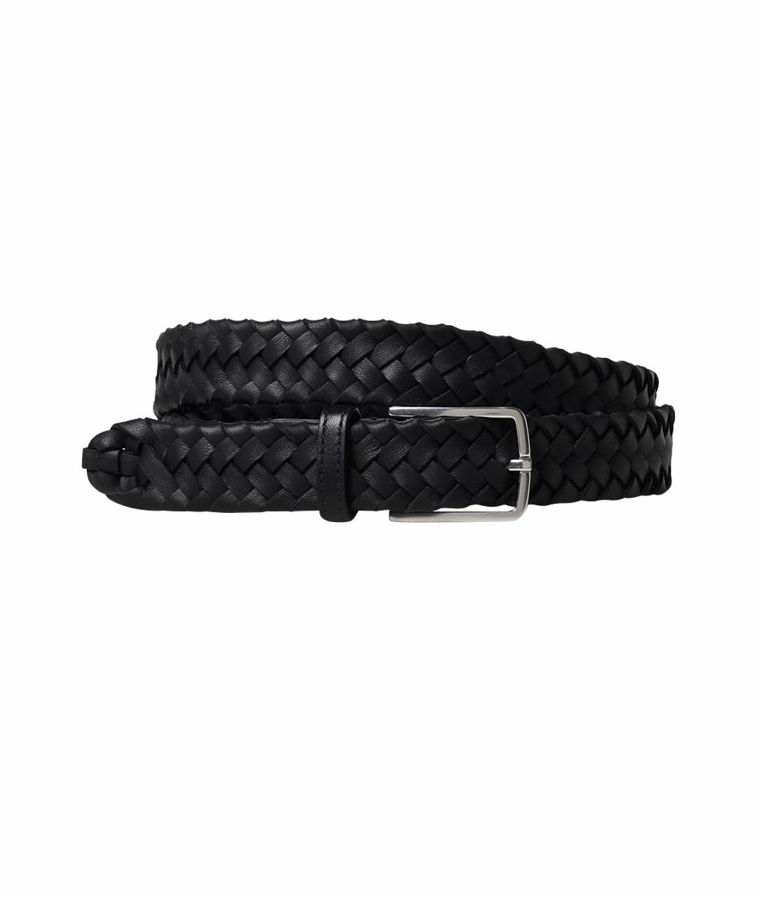 BOTTEGA VENETA Черный кожаный ремень, фото 1