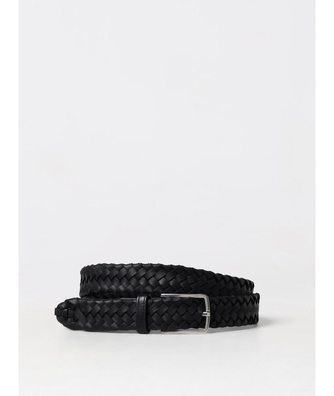 BOTTEGA VENETA Черный кожаный ремень, фото 3
