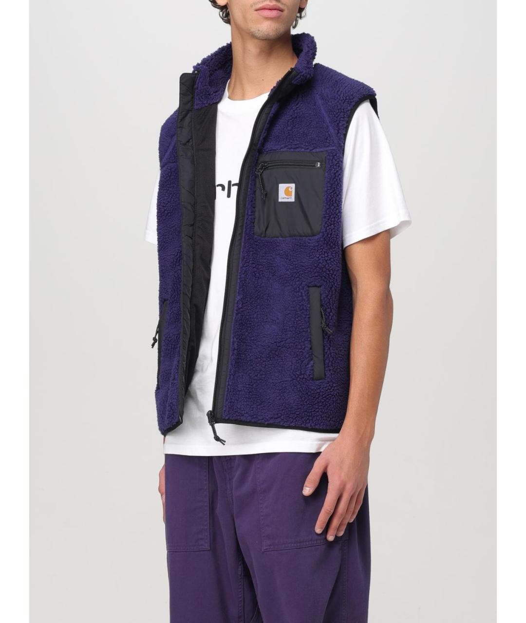 CARHARTT WIP Фиолетовый синтетический жилет, фото 5
