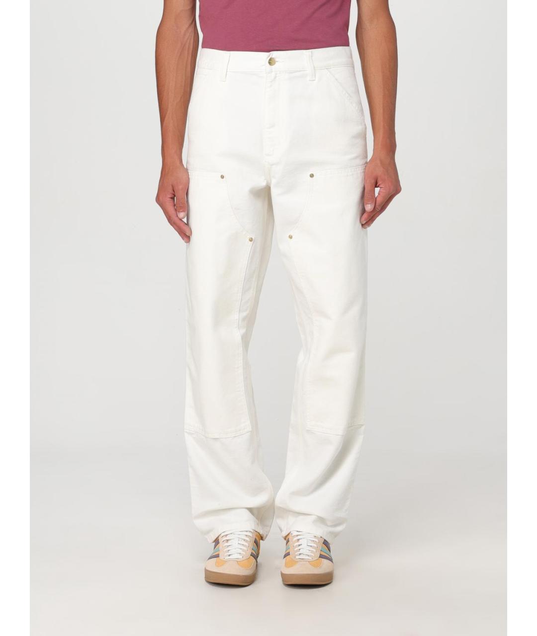 CARHARTT WIP Белые хлопковые повседневные брюки, фото 2