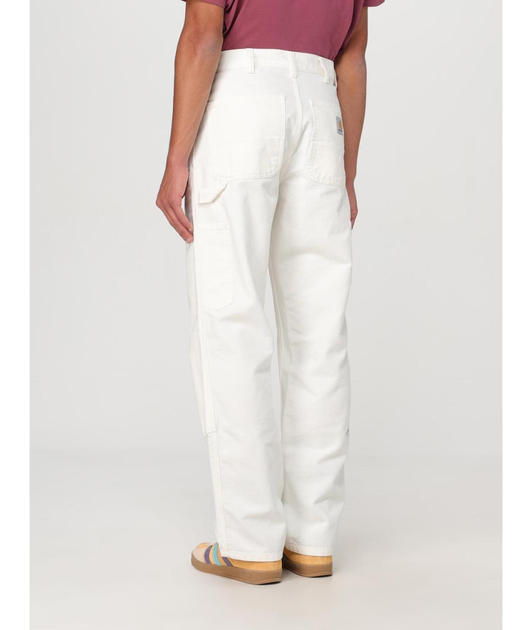 CARHARTT WIP Белые хлопковые повседневные брюки, фото 4