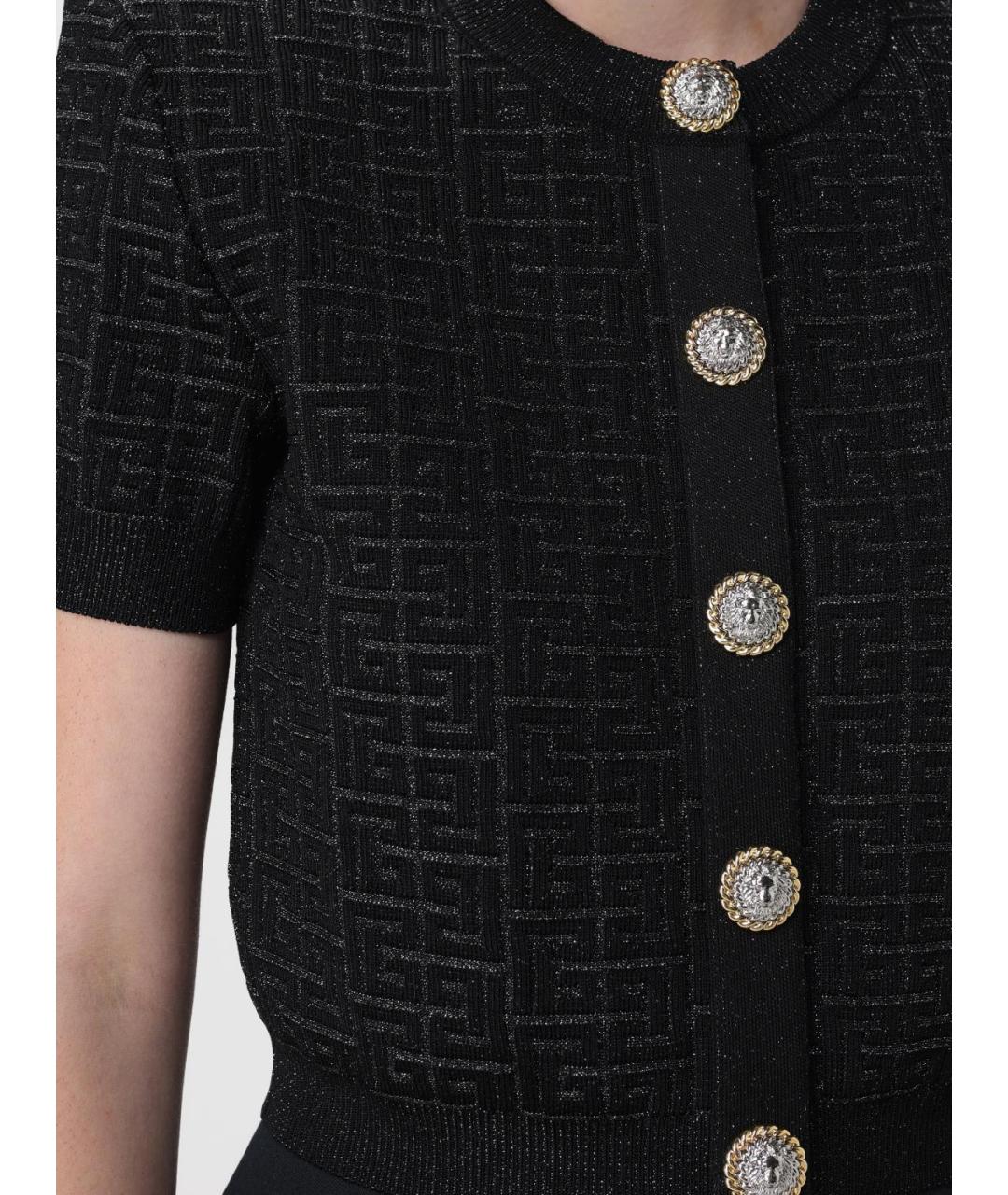 BALMAIN Черный вискозный кардиган, фото 6