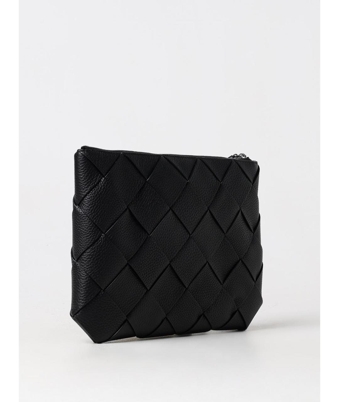 BOTTEGA VENETA Черная кожаная сумка на плечо, фото 2