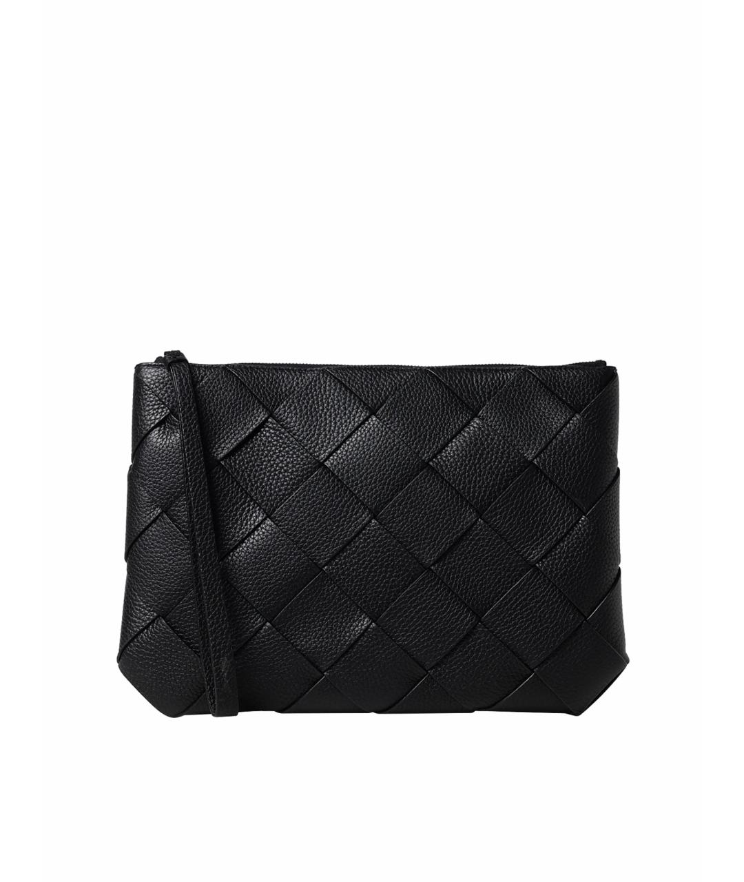 BOTTEGA VENETA Черная кожаная сумка на плечо, фото 1