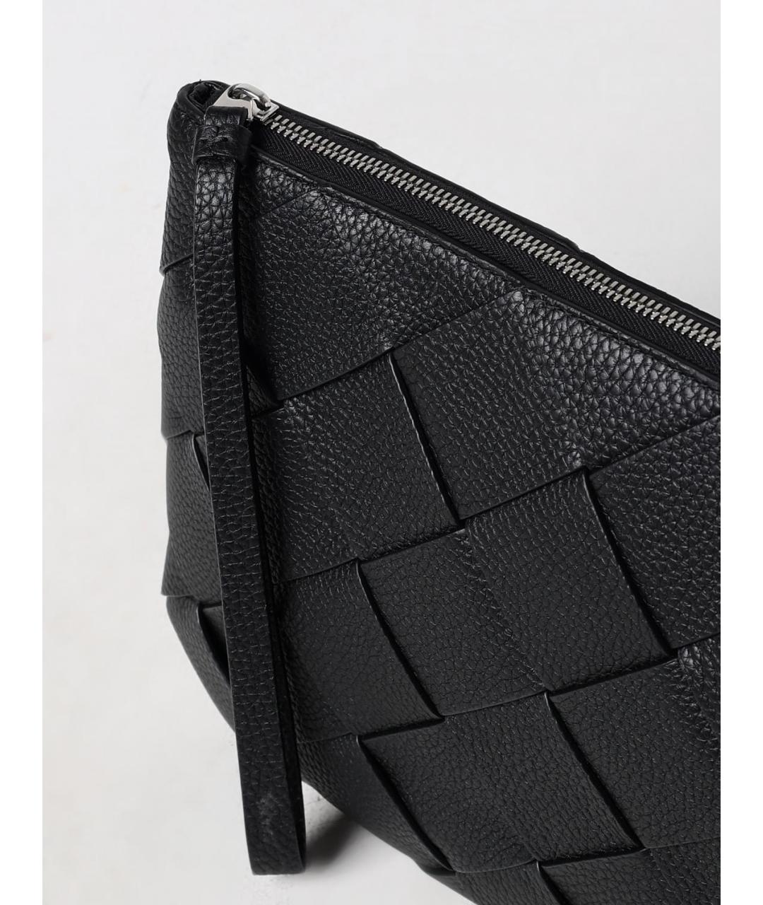 BOTTEGA VENETA Черная кожаная сумка на плечо, фото 4