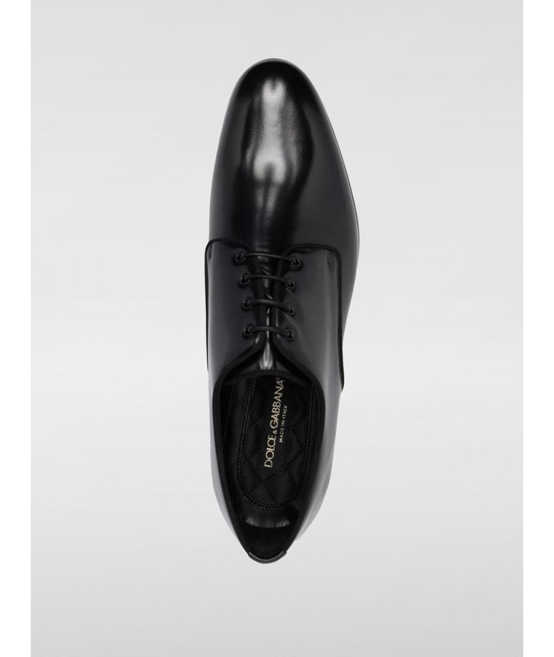 DOLCE&GABBANA Черные кожаные туфли, фото 4