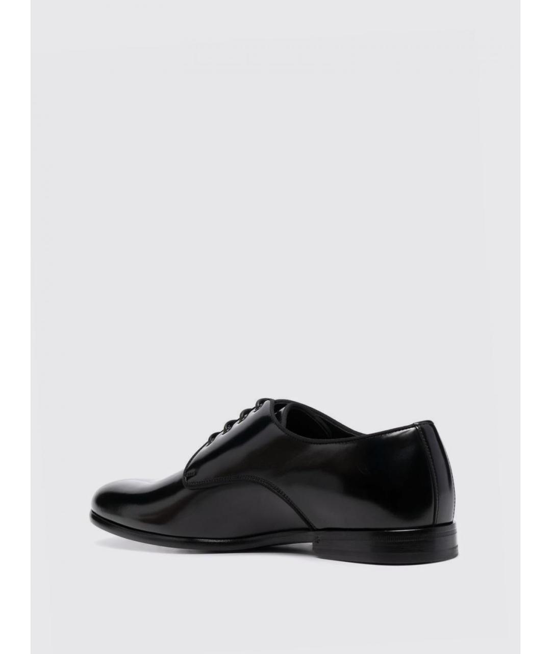 DOLCE&GABBANA Черные кожаные туфли, фото 2