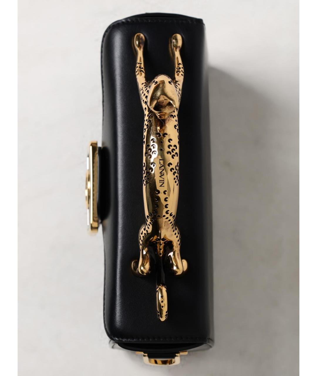 LANVIN Черная кожаная сумка с короткими ручками, фото 4