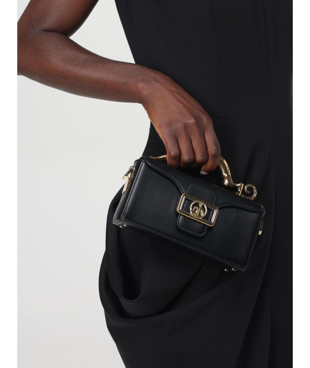 LANVIN Черная кожаная сумка с короткими ручками, фото 3
