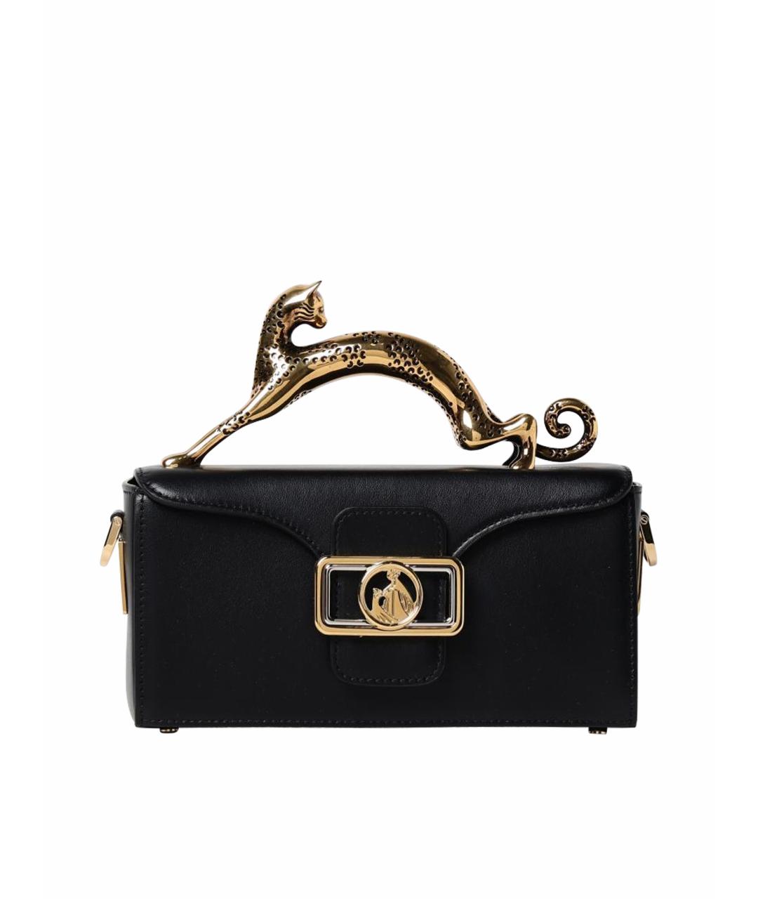 LANVIN Черная кожаная сумка с короткими ручками, фото 1
