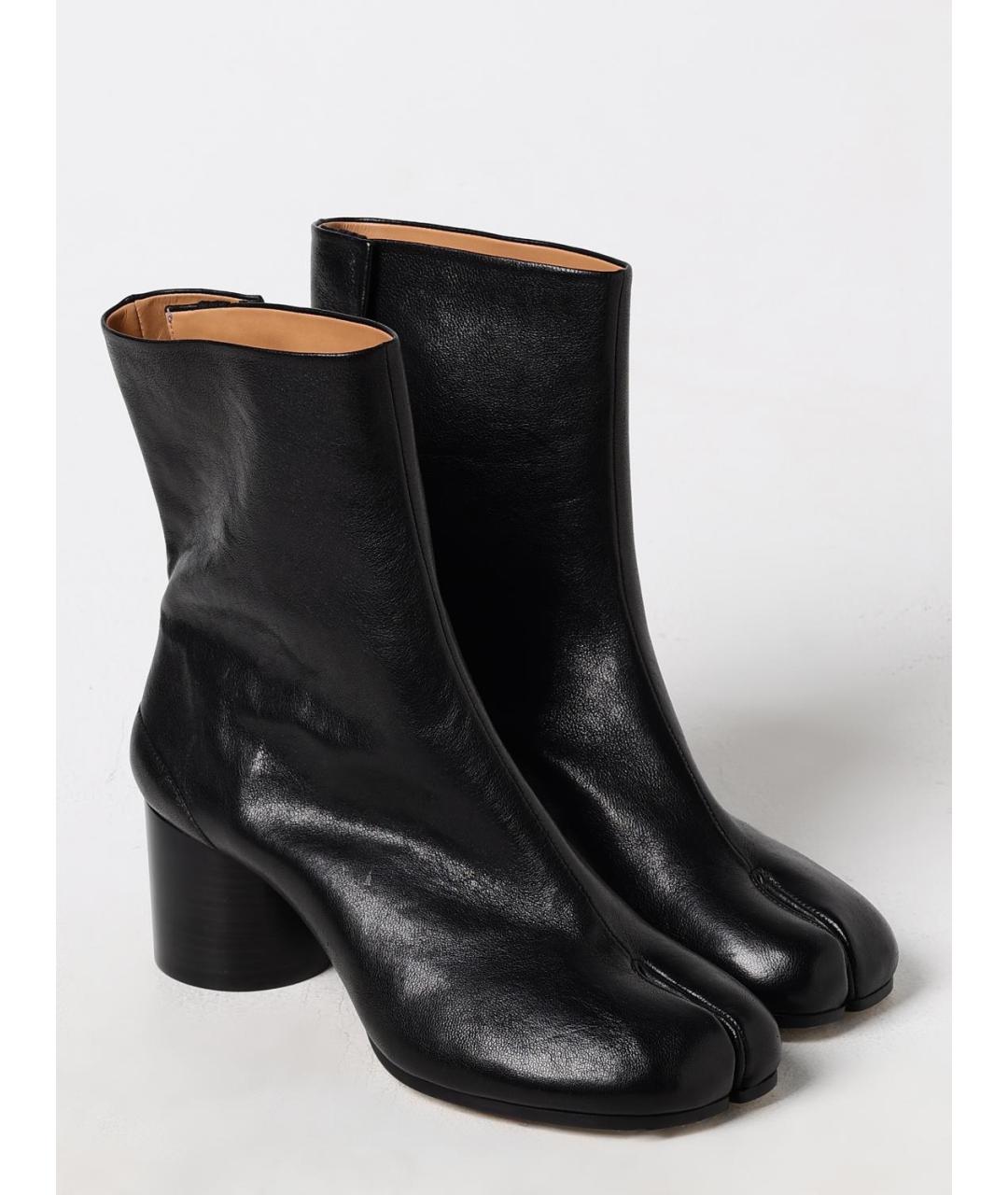 MAISON MARGIELA Черные кожаные ботильоны, фото 2
