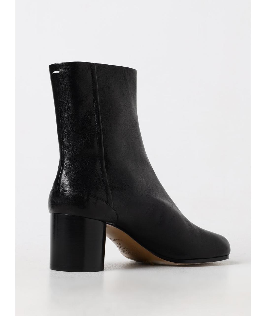 MAISON MARGIELA Черные кожаные ботильоны, фото 3