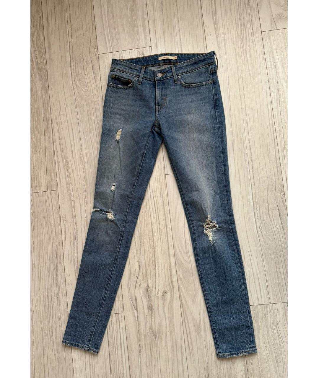 LEVI'S Синие хлопковые джинсы слим, фото 6
