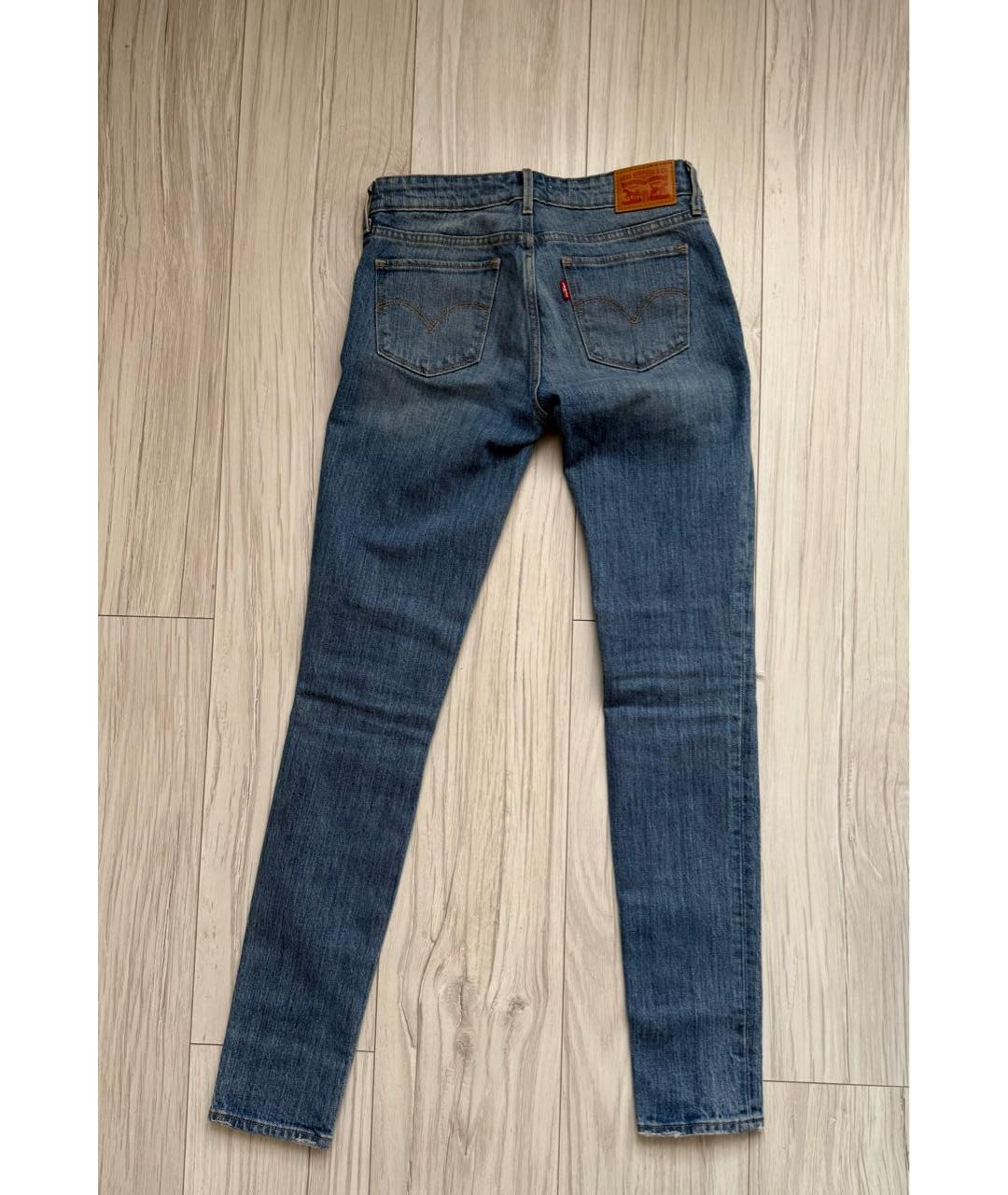 LEVI'S Синие хлопковые джинсы слим, фото 2