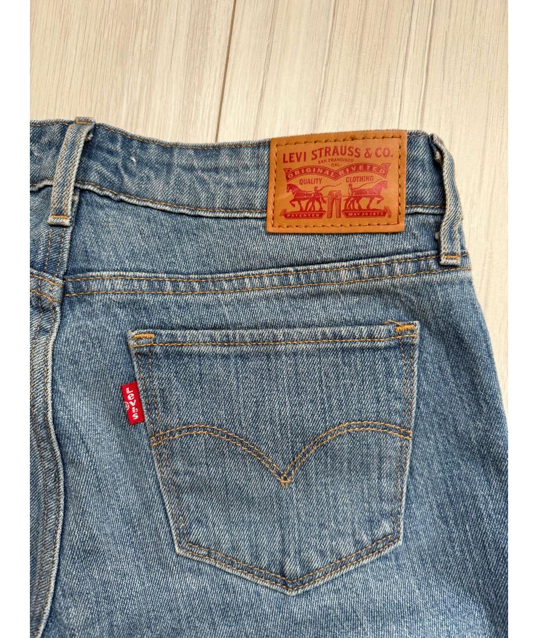 LEVI'S Синие хлопковые джинсы слим, фото 4
