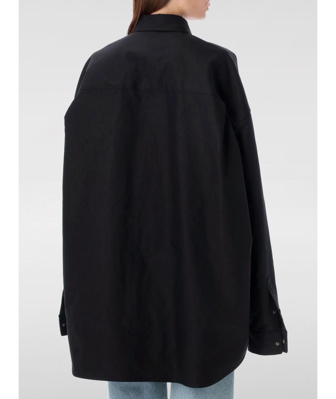 BALENCIAGA Черная хлопковая рубашка, фото 3