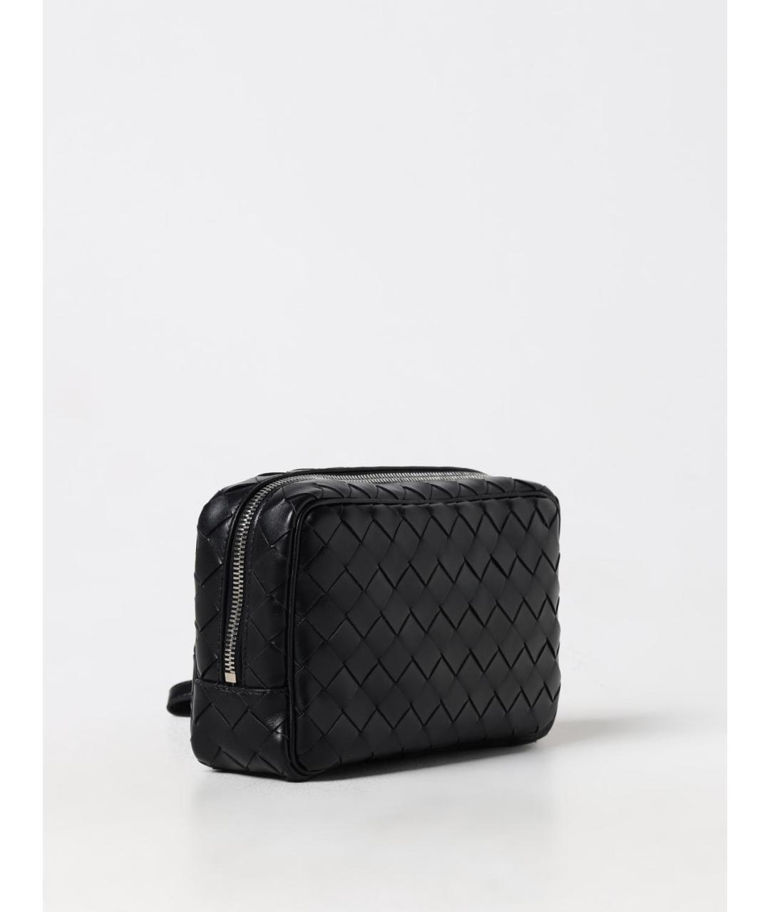 BOTTEGA VENETA Черная кожаная барсетка, фото 3