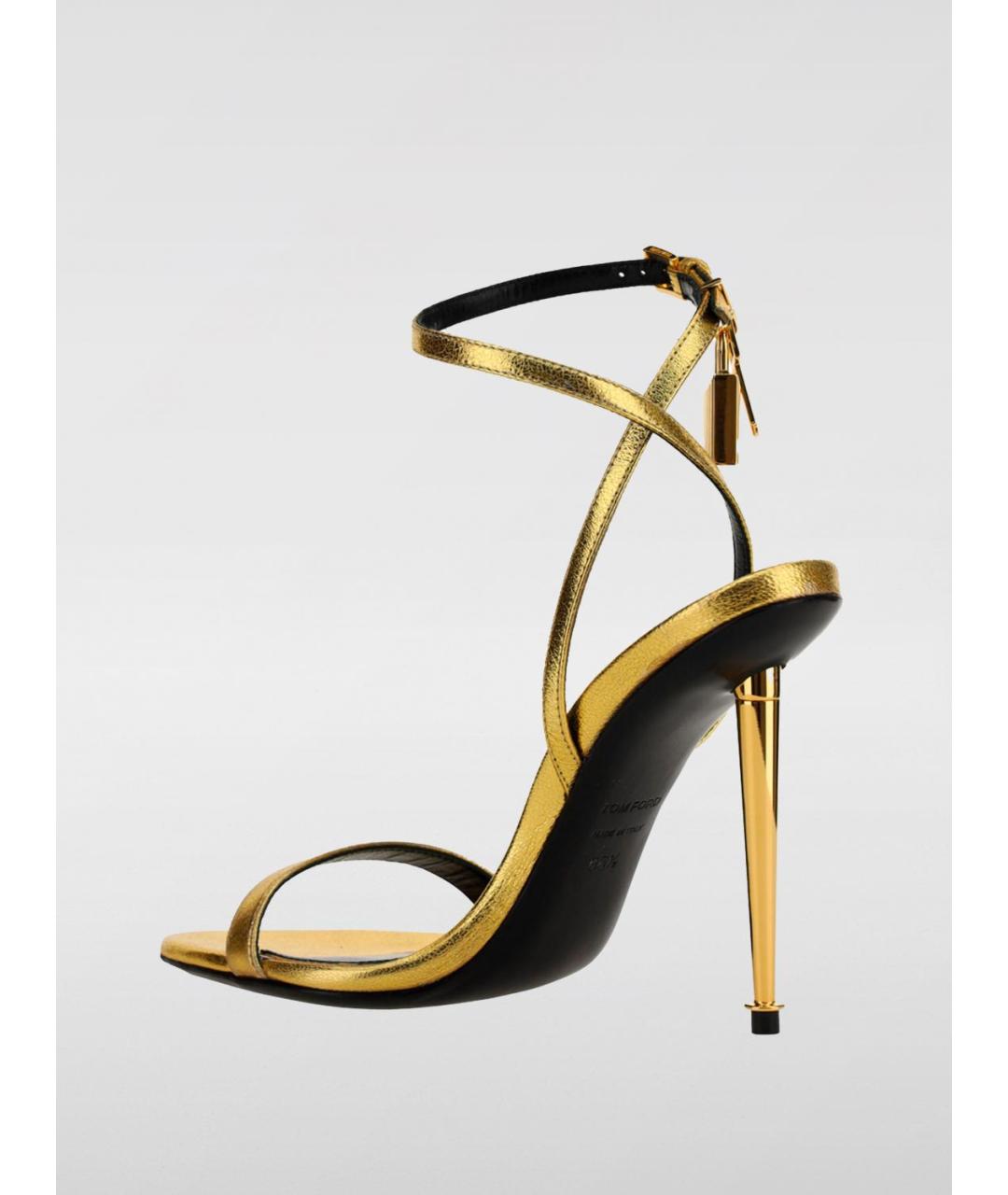TOM FORD Золотые босоножки, фото 2