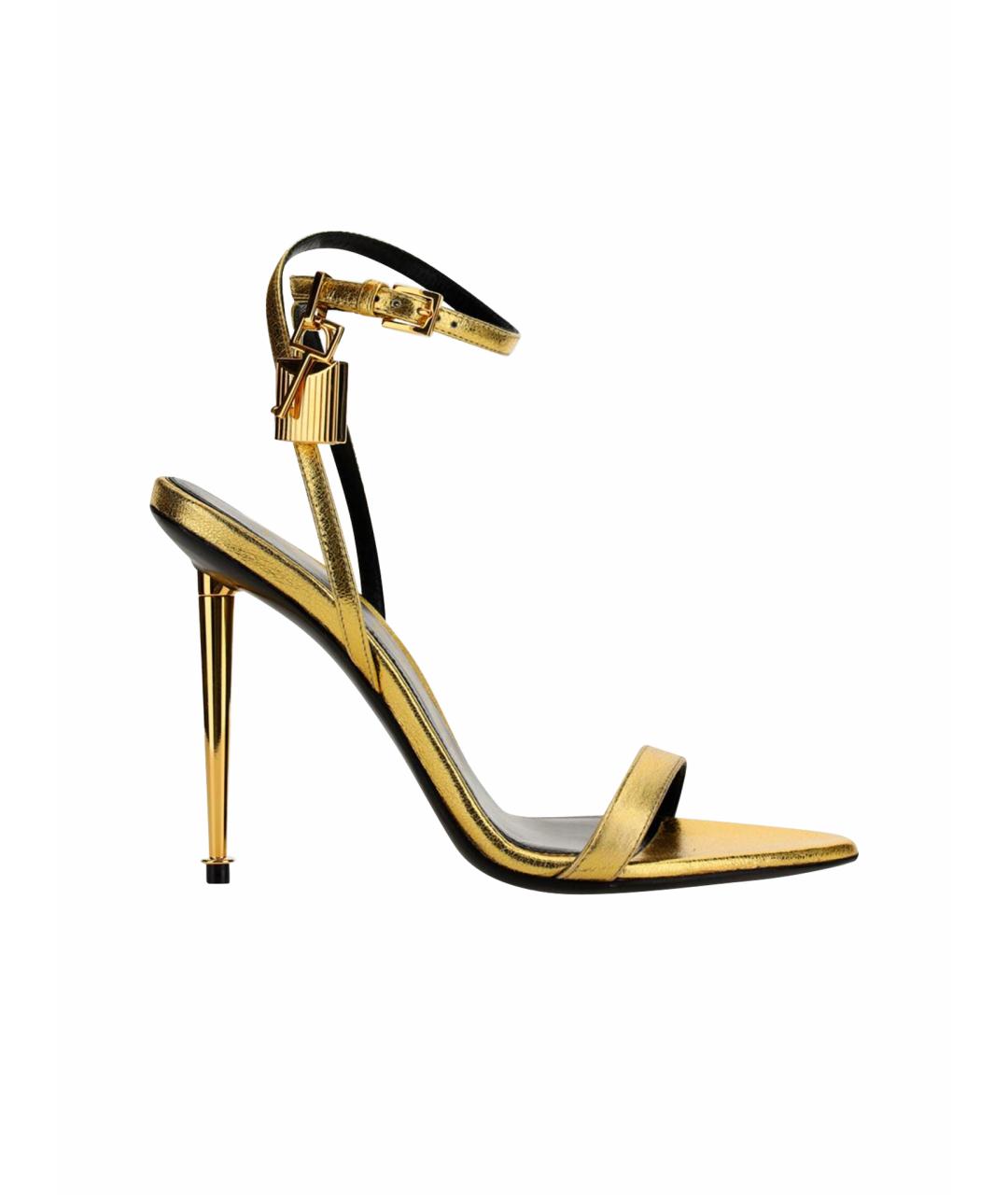 TOM FORD Золотые босоножки, фото 1