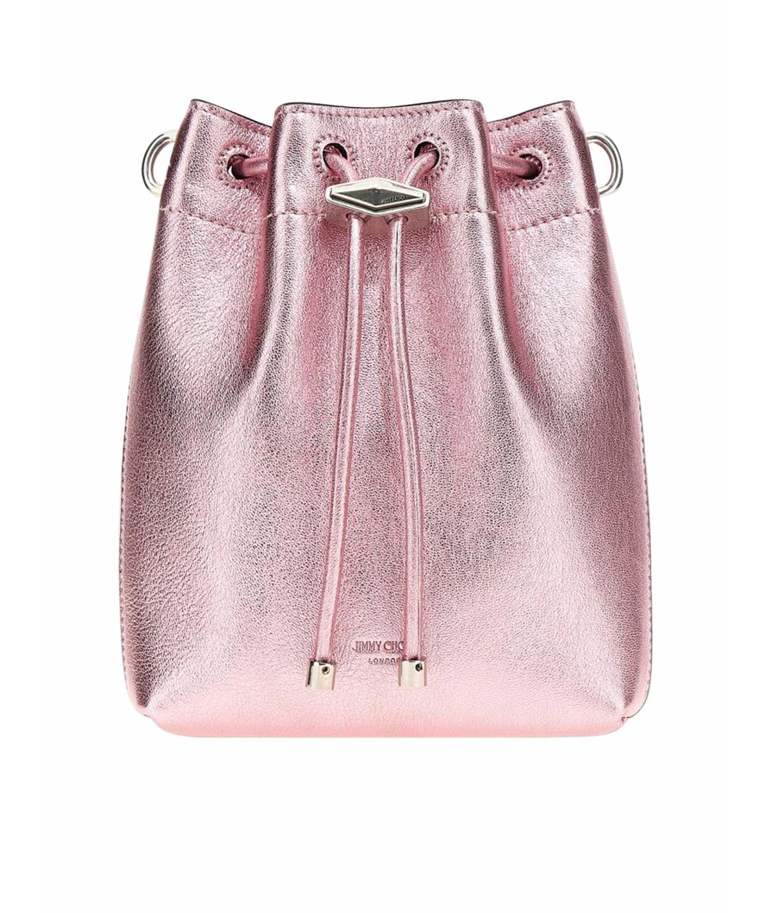JIMMY CHOO Розовая кожаная сумка тоут, фото 1
