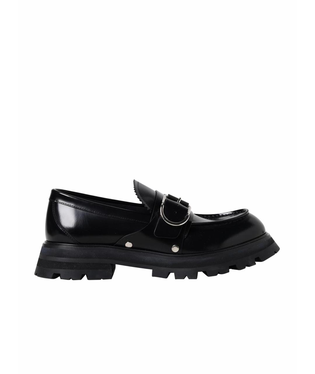 ALEXANDER MCQUEEN Черные кожаные лоферы, фото 1