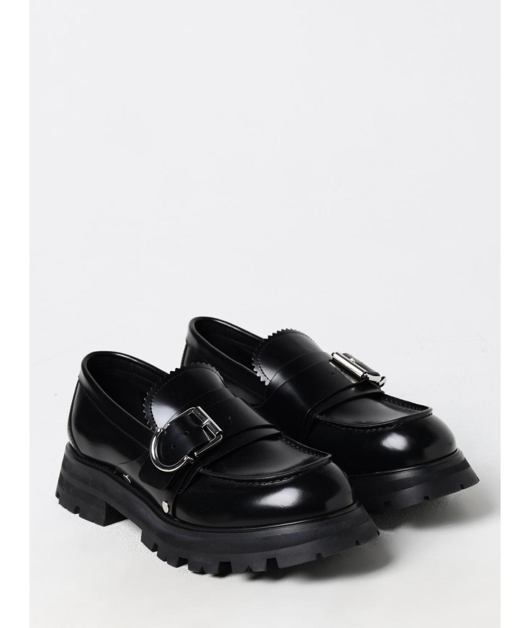 ALEXANDER MCQUEEN Черные кожаные лоферы, фото 2