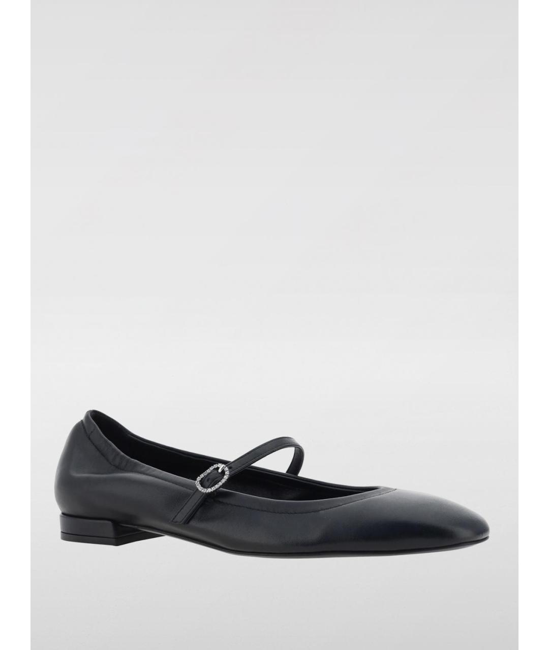 STUART WEITZMAN Черные кожаные балетки, фото 2