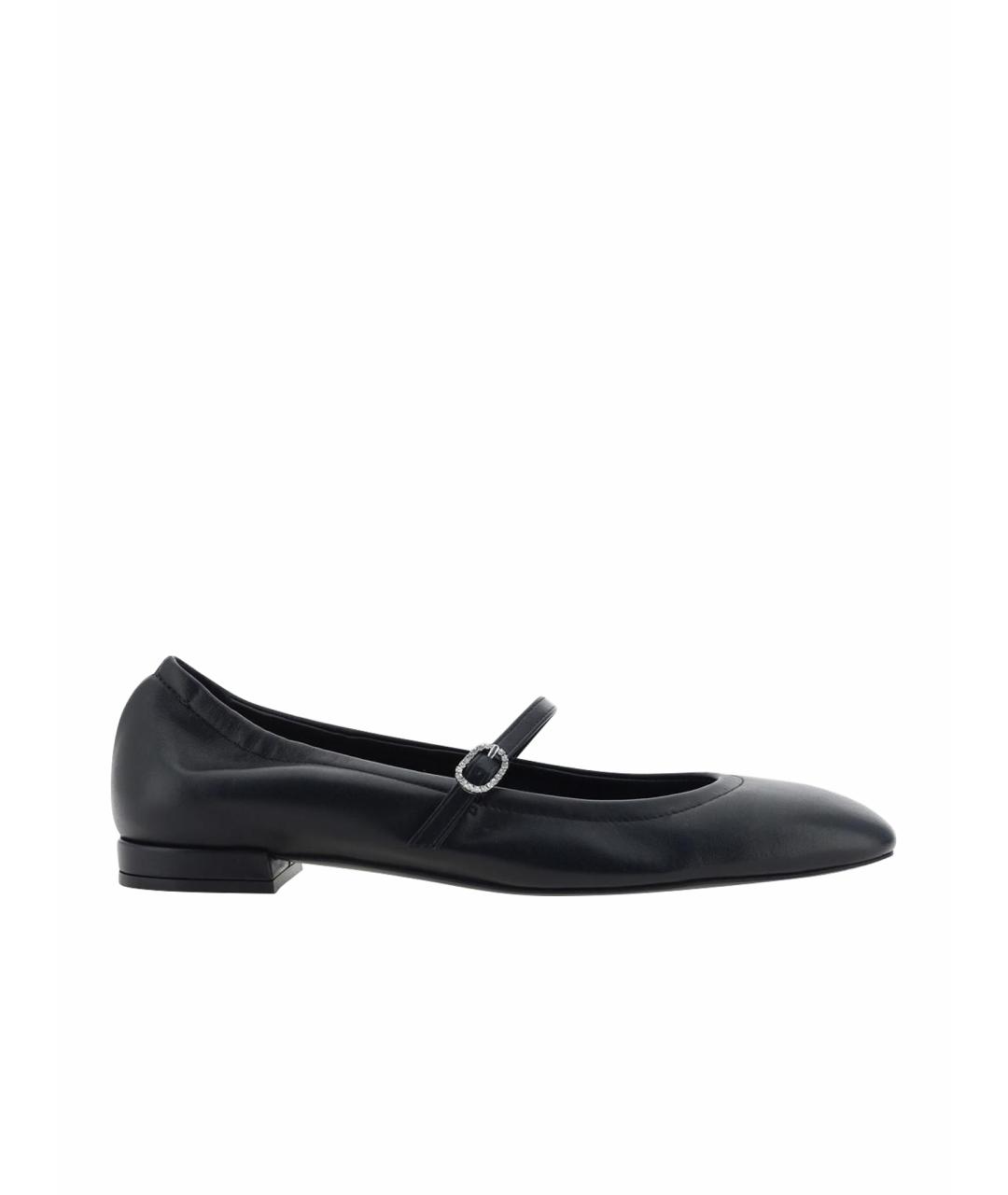 STUART WEITZMAN Черные кожаные балетки, фото 1