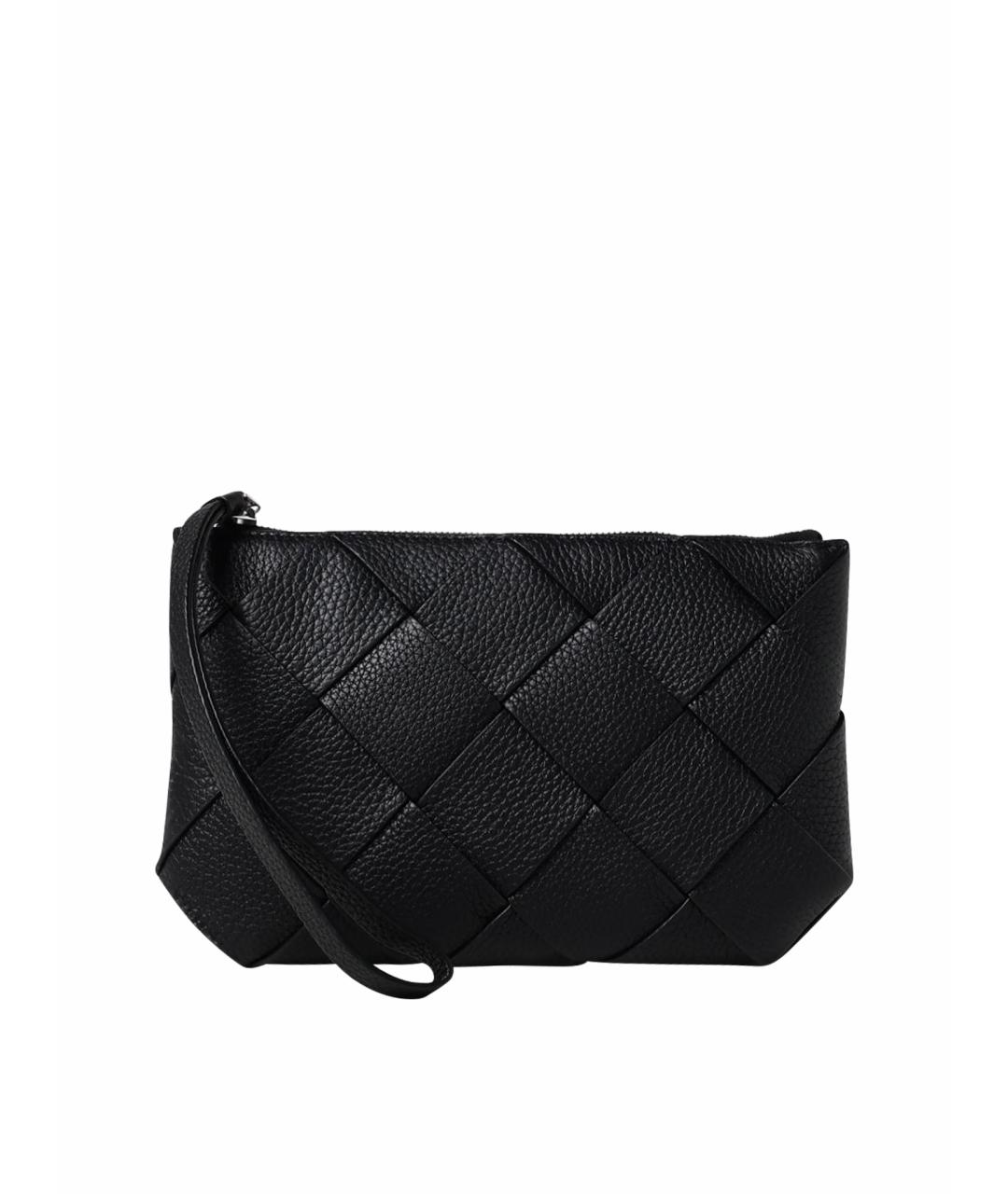 BOTTEGA VENETA Черная кожаная барсетка, фото 1