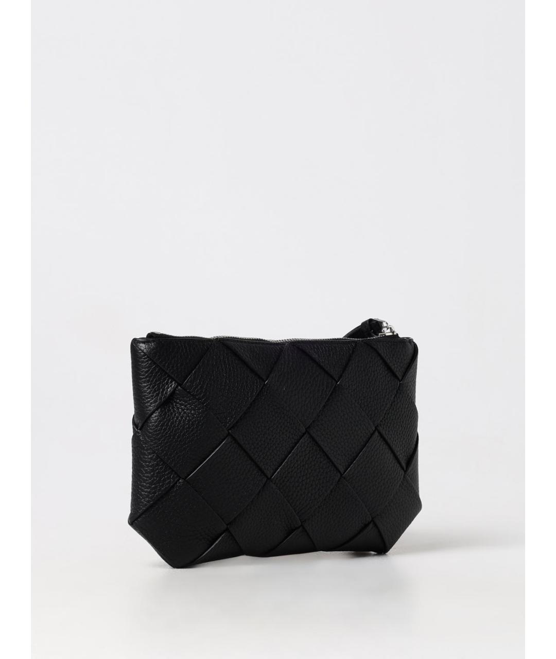 BOTTEGA VENETA Черная кожаная барсетка, фото 2