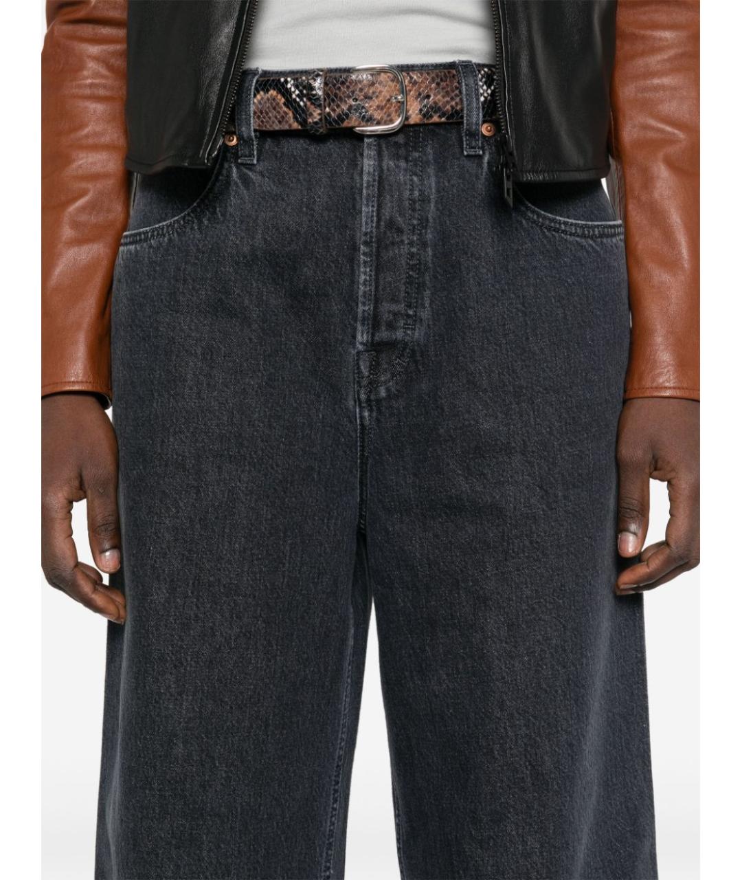 GUCCI Черные хлопковые прямые джинсы, фото 5