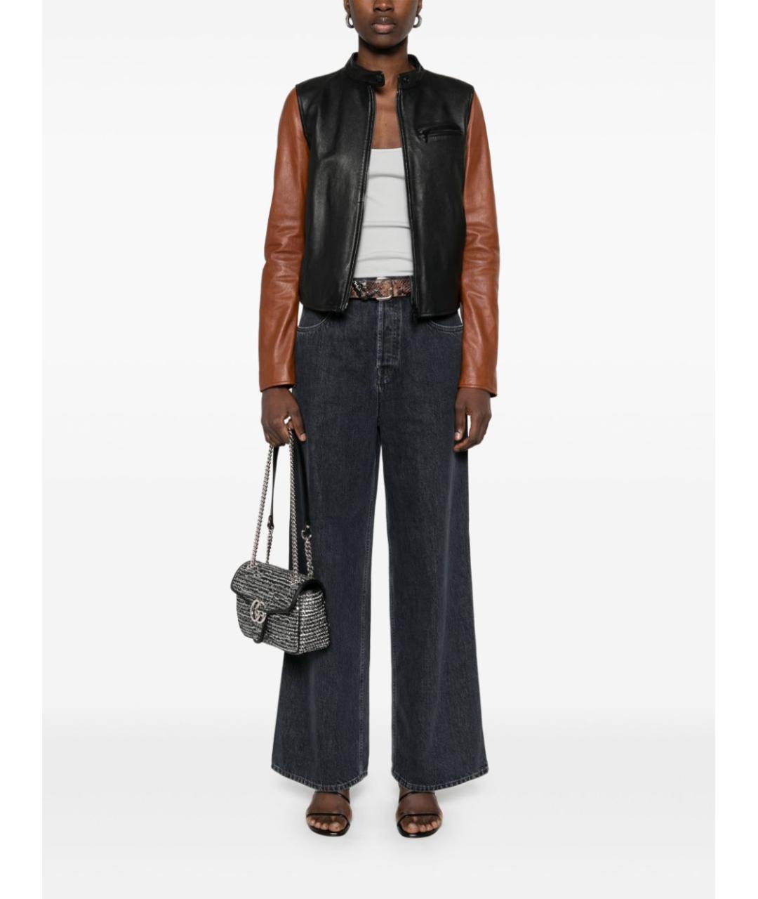 GUCCI Черные хлопковые прямые джинсы, фото 2