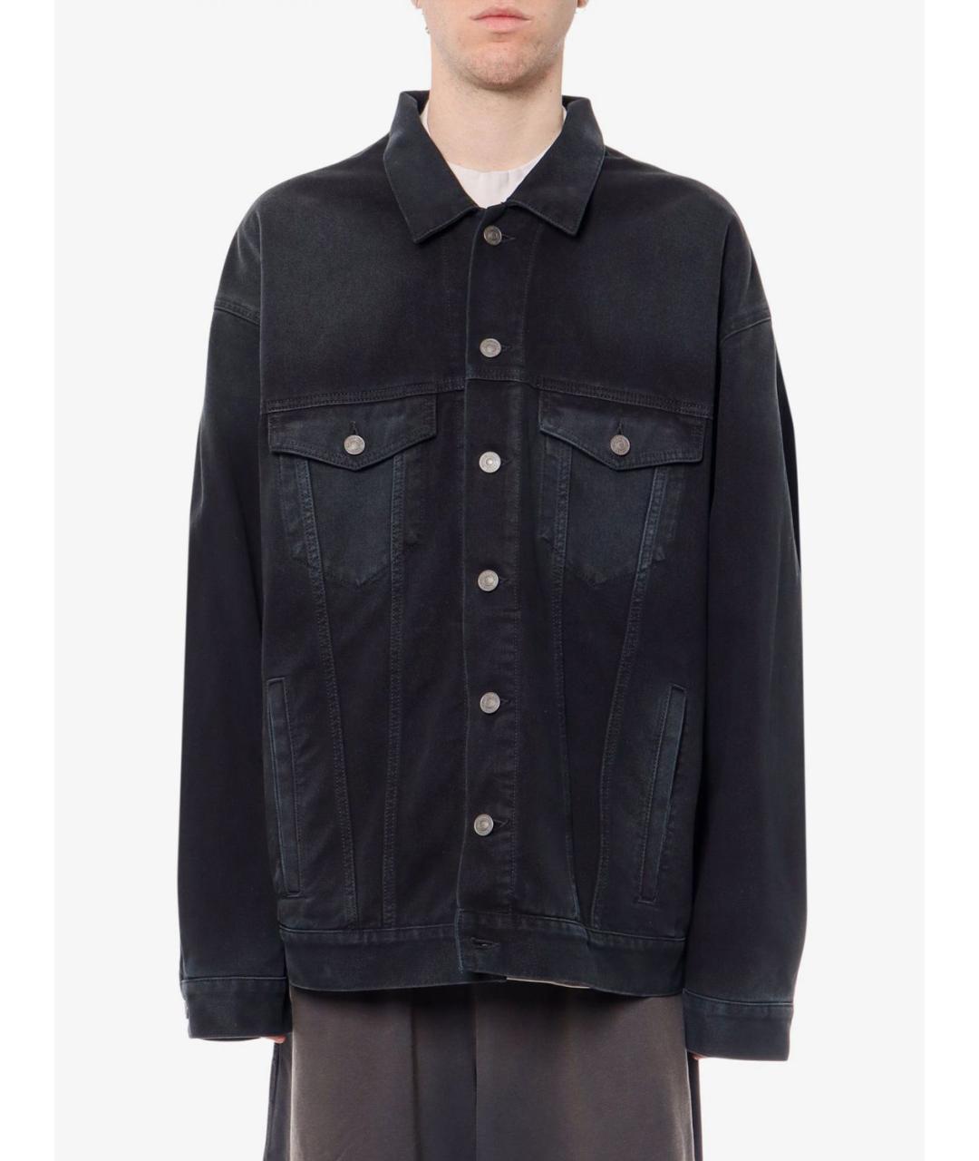 BALENCIAGA Черная хлопковая куртка, фото 3