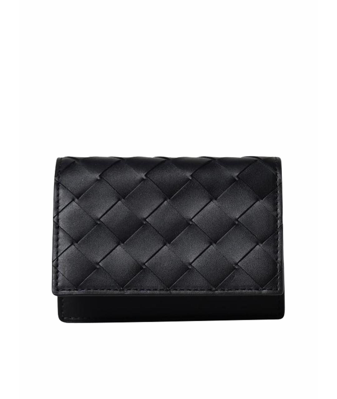 BOTTEGA VENETA Черный кожаный кошелек, фото 1
