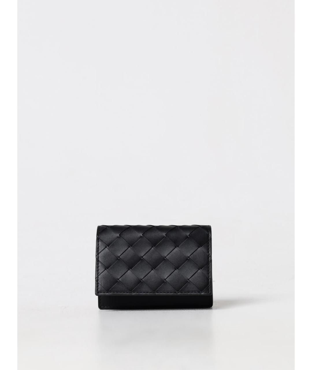 BOTTEGA VENETA Черный кожаный кошелек, фото 4