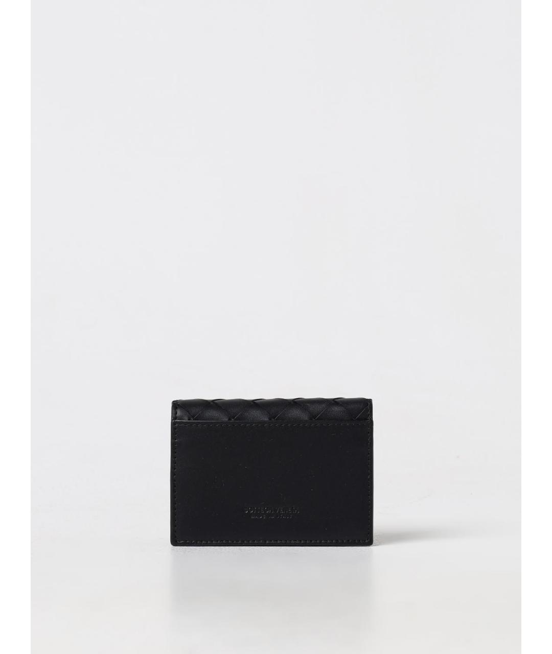 BOTTEGA VENETA Черный кожаный кошелек, фото 3
