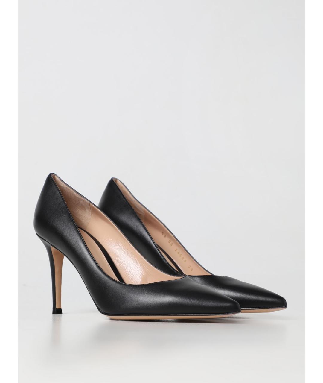GIANVITO ROSSI Черные кожаные туфли, фото 2