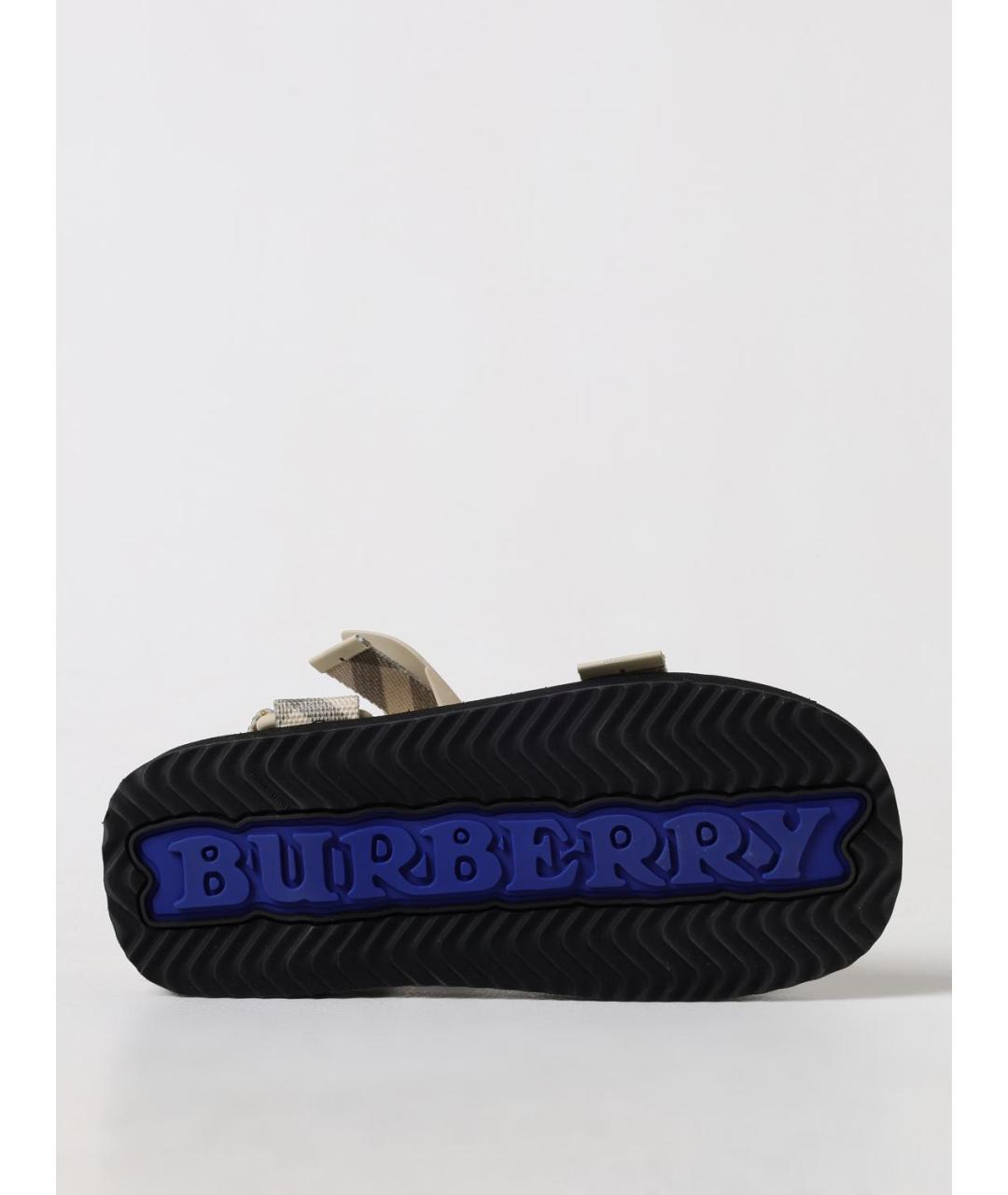 BURBERRY Бежевые сандалии, фото 4