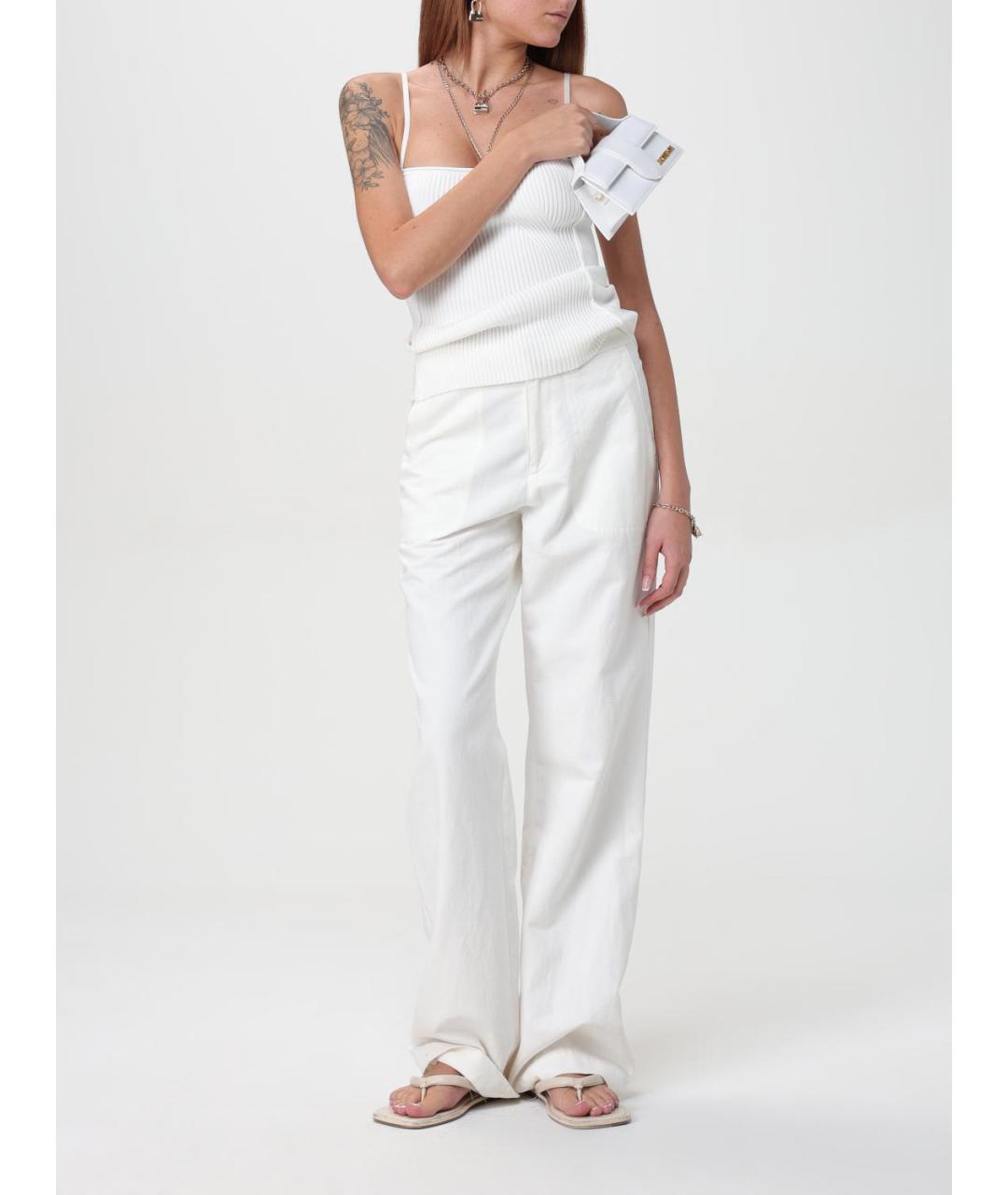 JACQUEMUS Белая вискозная майка, фото 3