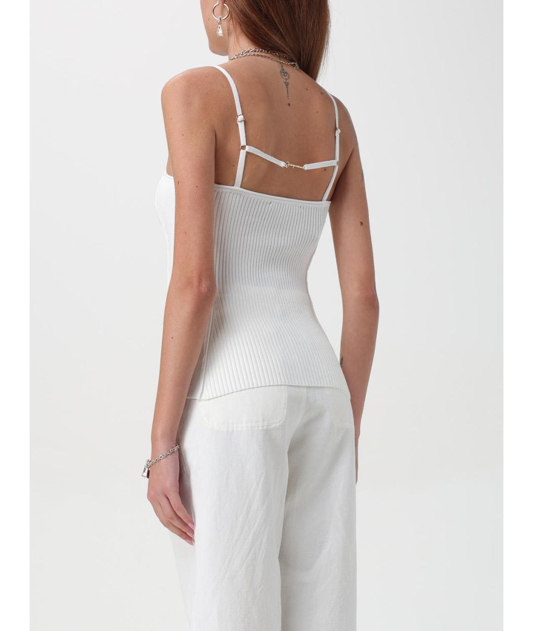JACQUEMUS Белая вискозная майка, фото 4