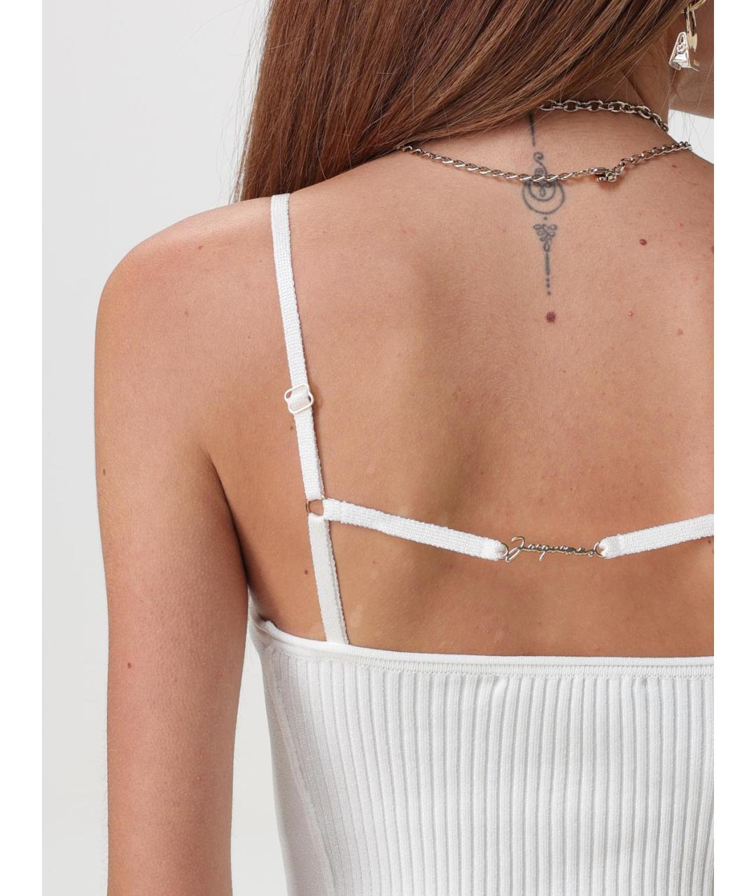 JACQUEMUS Белая вискозная майка, фото 6