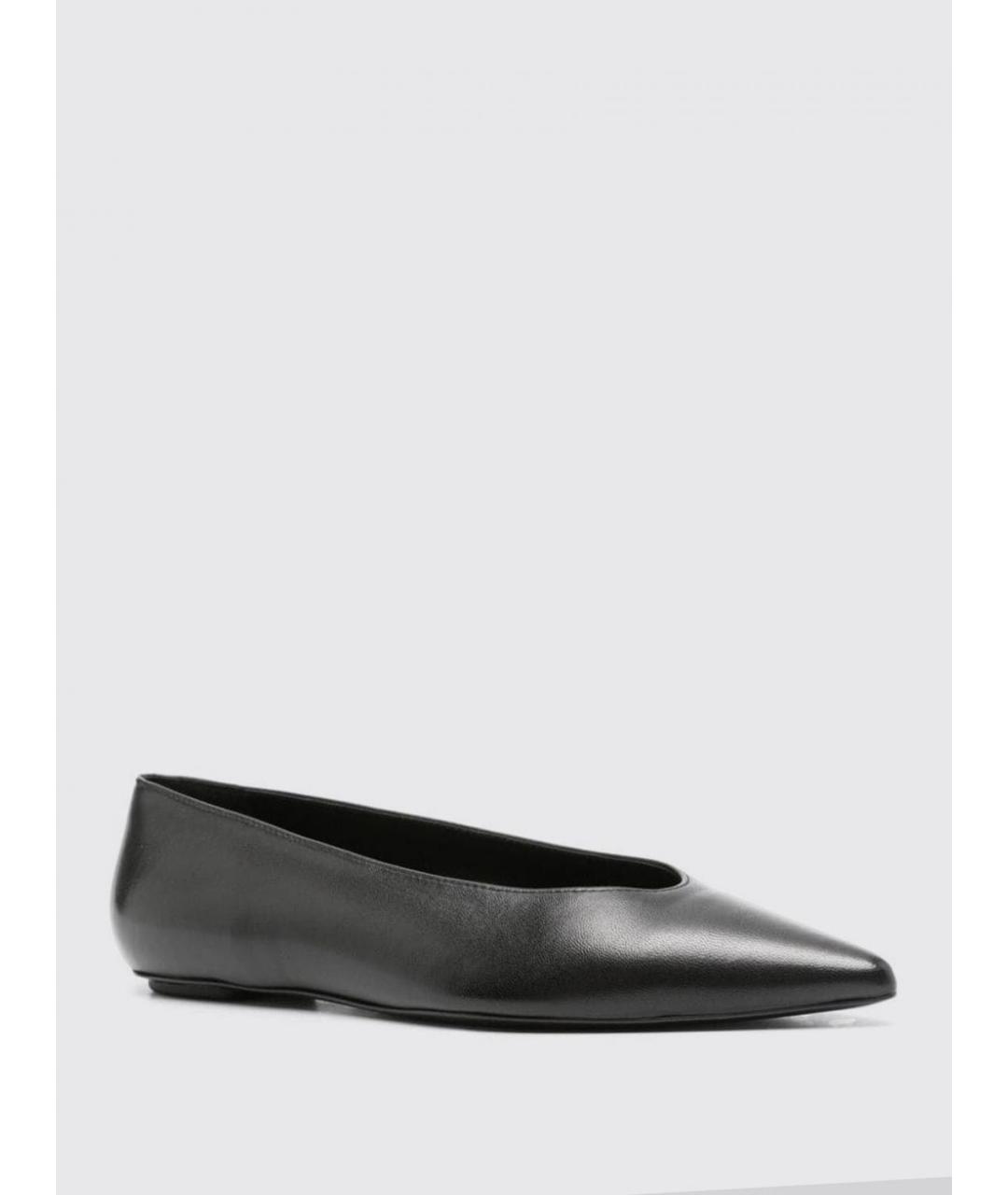 STUART WEITZMAN Черные кожаные балетки, фото 2