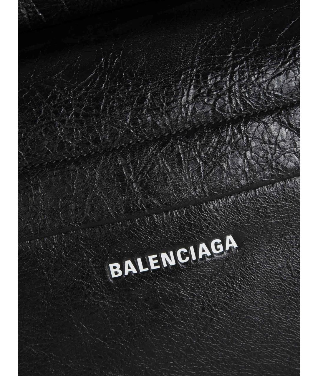 BALENCIAGA Черный кожаный рюкзак, фото 5