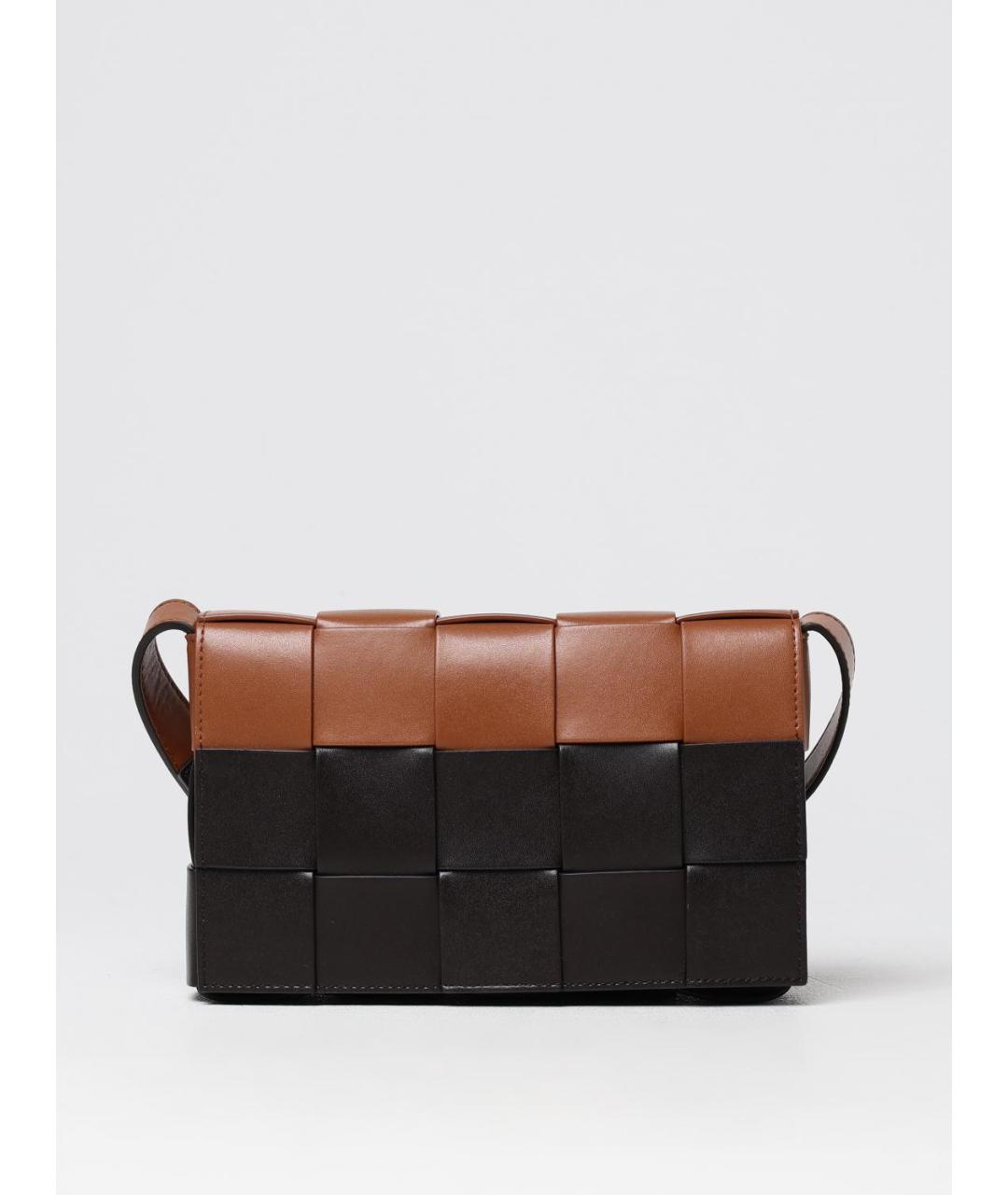 BOTTEGA VENETA Коричневая кожаная сумка на плечо, фото 6