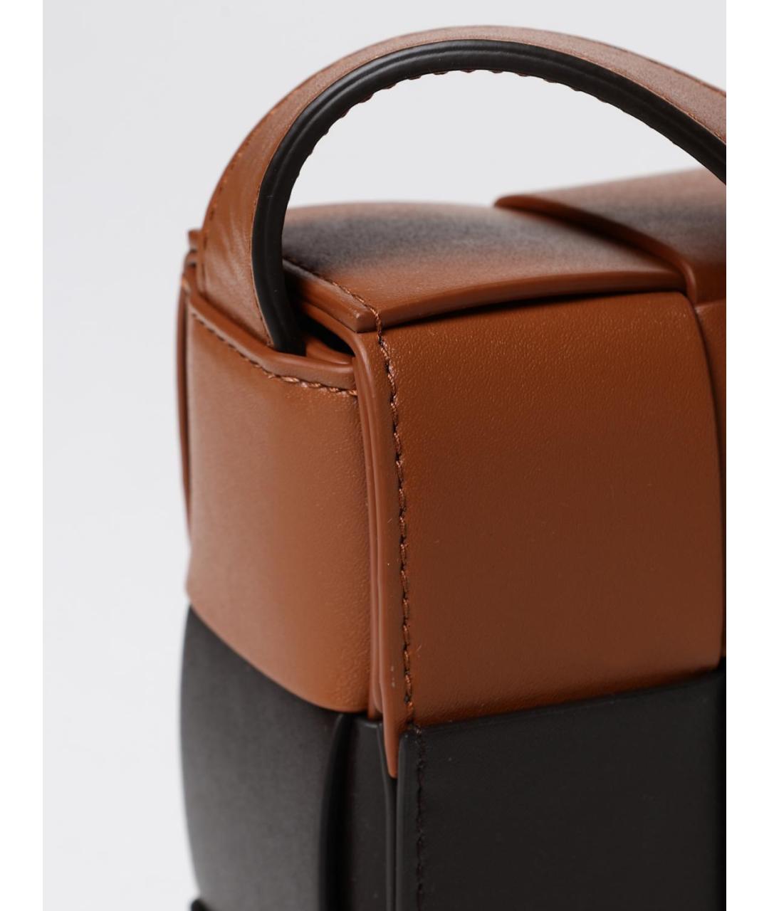 BOTTEGA VENETA Коричневая кожаная сумка на плечо, фото 4