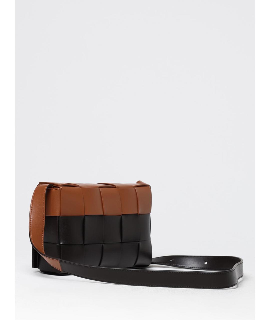 BOTTEGA VENETA Коричневая кожаная сумка на плечо, фото 3