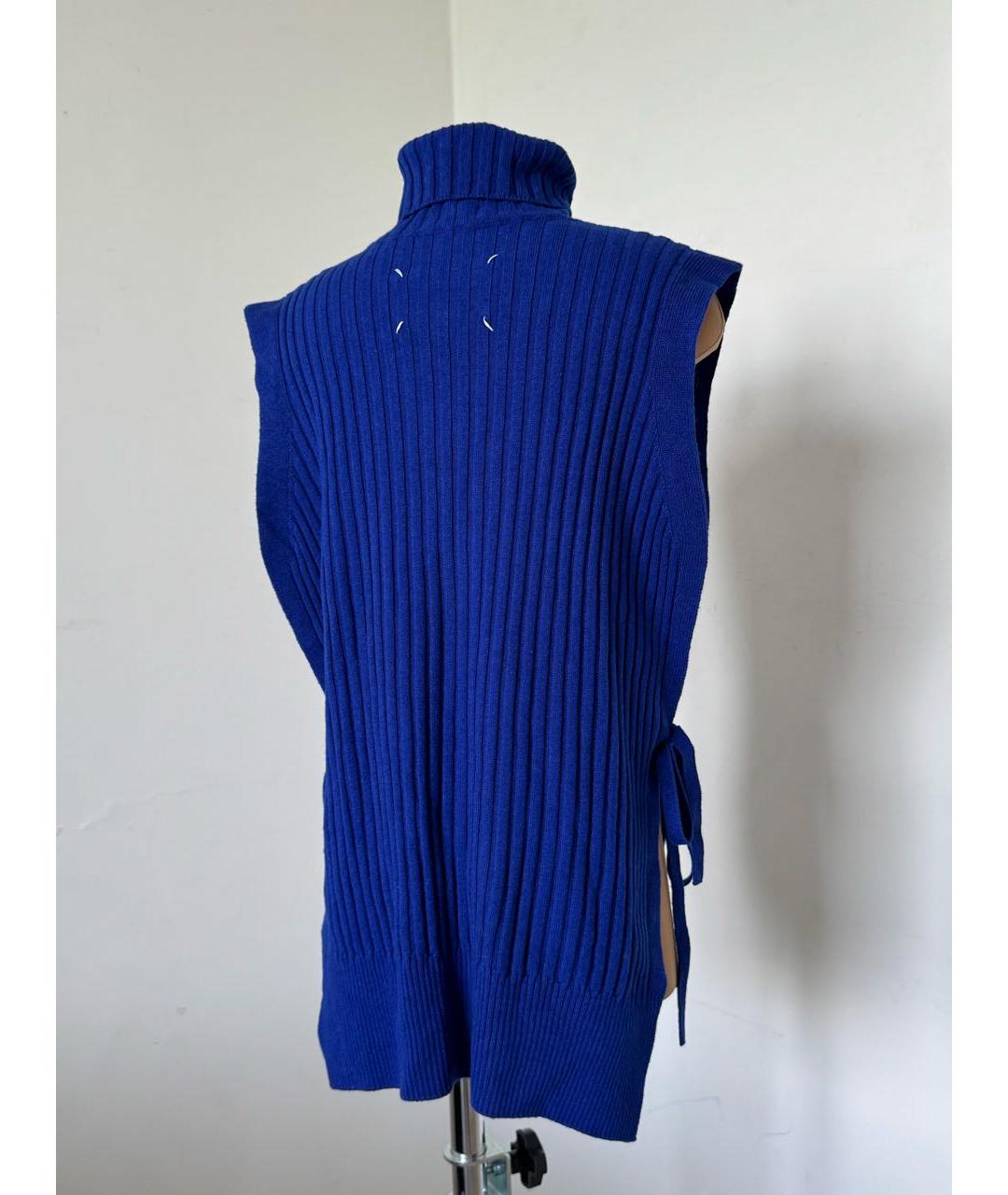 MAISON MARGIELA Синяя шерстяная жилетка, фото 6