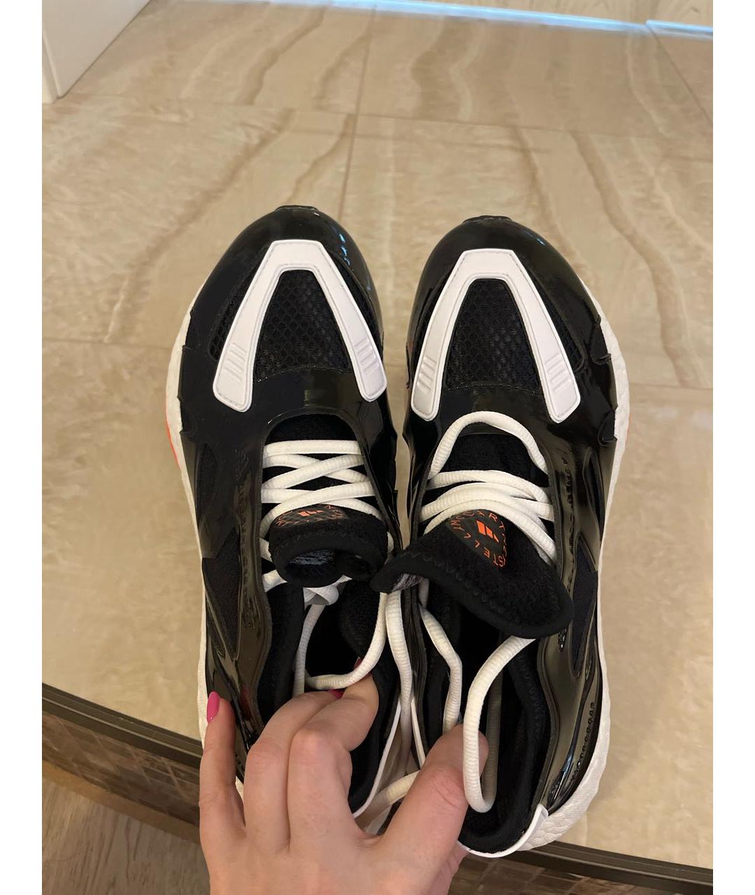 ADIDAS BY STELLA MCCARTNEY Черные кроссовки из лакированной кожи, фото 3
